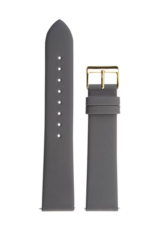Junghans Rindslederband XL softgrau, 20mm Sonderangebot der Fabrik