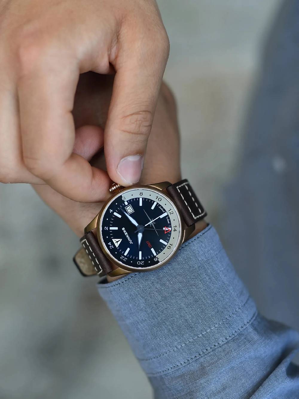 Junkers Flieger GMT Automatik Nur noch ein Tag übrig