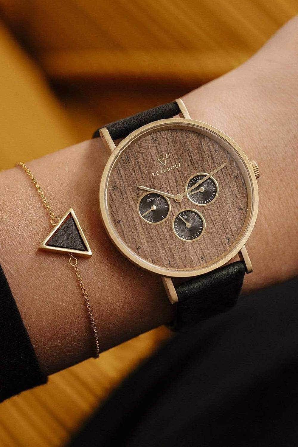Kerbholz TRIANGLE BRACELET Sandelholz Schlussverkauf