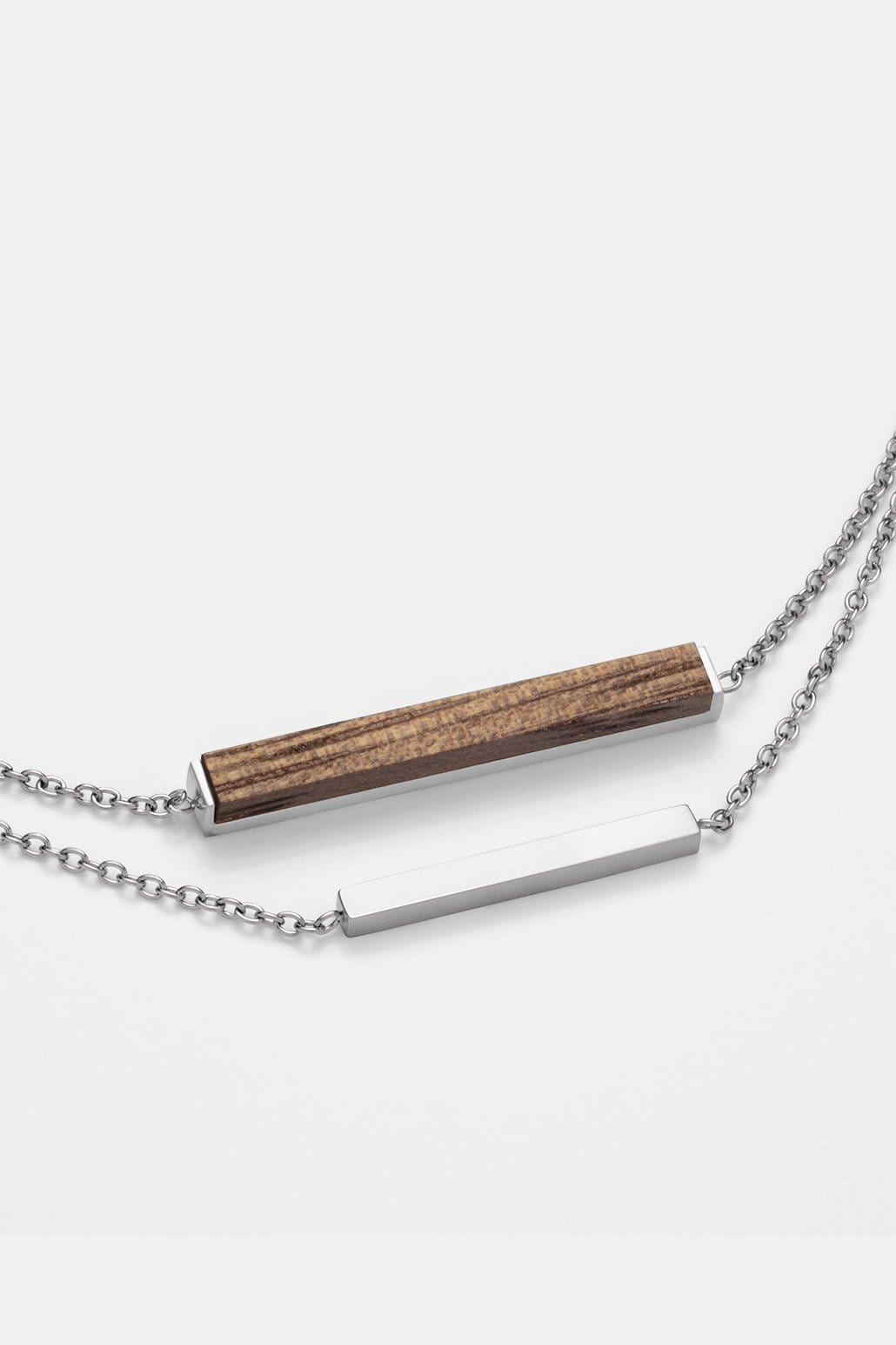 Kerbholz RECTANGLE NECKLACE Walnuss Online Shopping