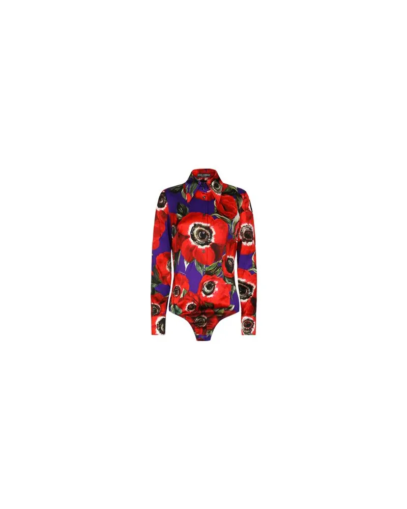 Dolce & Gabbana Blusenbody Multicolor Auslauf