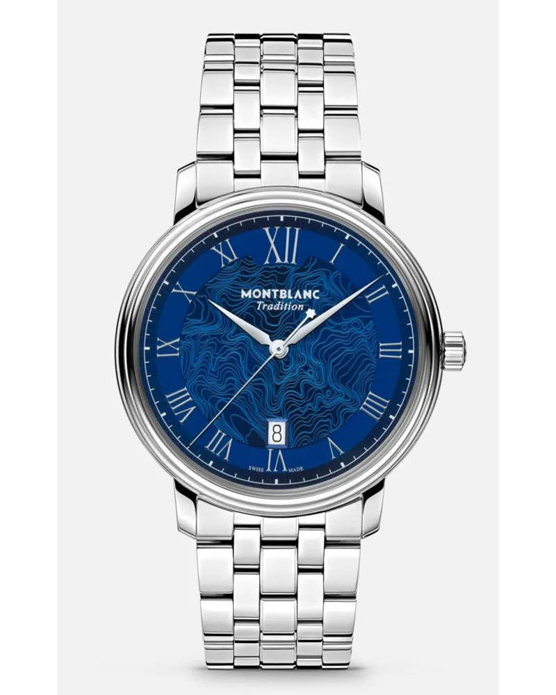 Montblanc Tradition Automatic Date 40 Mm Blau Bis zu 60% Rabatt