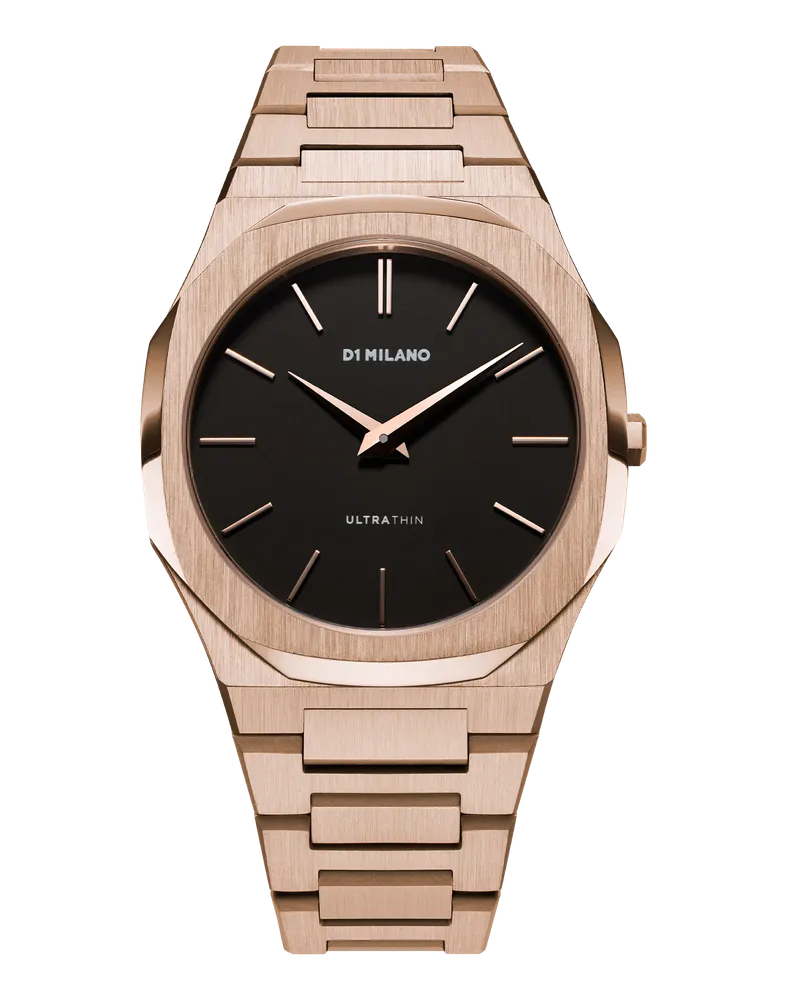 D1 Milano Watch Ultra Thin Bracelet 40 Mm Re_rosegold Black Letzte 2 Tage