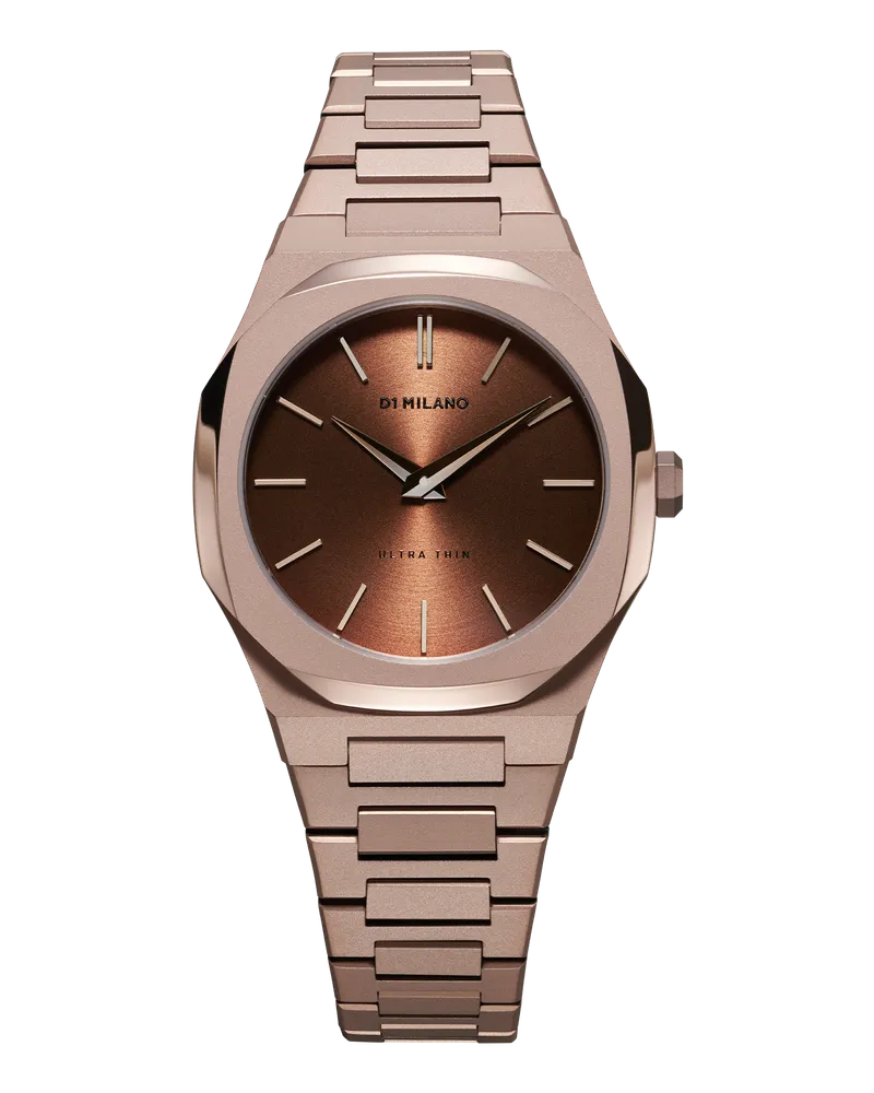 D1 Milano Watch Ultra Thin Bracelet 34 Mm Chocolatino Brown Begrenzt auf 3 Tage