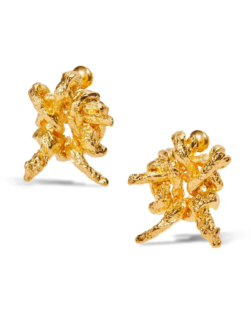 Loewe Luxury Tarantella Earrings In Sterling Silver Gold Günstig kaufen