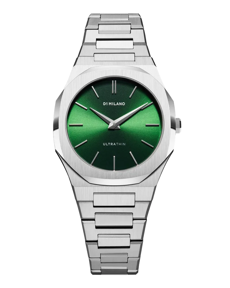 D1 Milano Watch Ultra Thin Bracelet 34 Mm Petite Moss Green Letzte 3 Tage