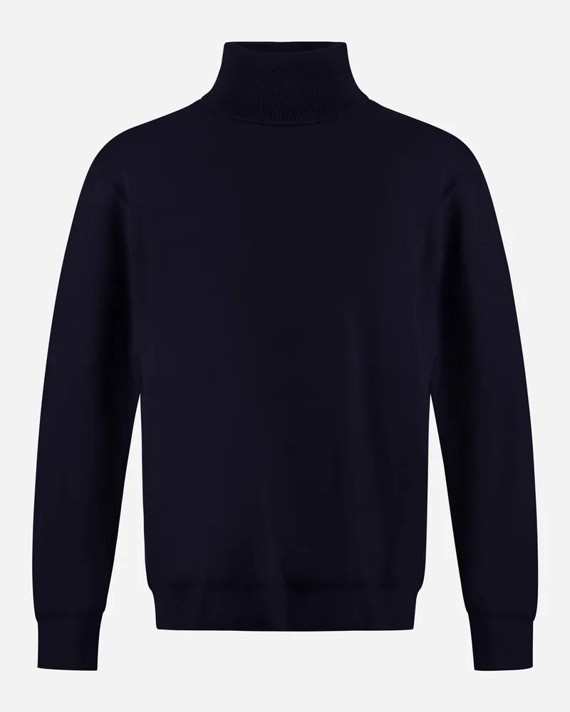 Herno Pullover Aus Endless Wool Dunkelblau Günstiger Verkauf