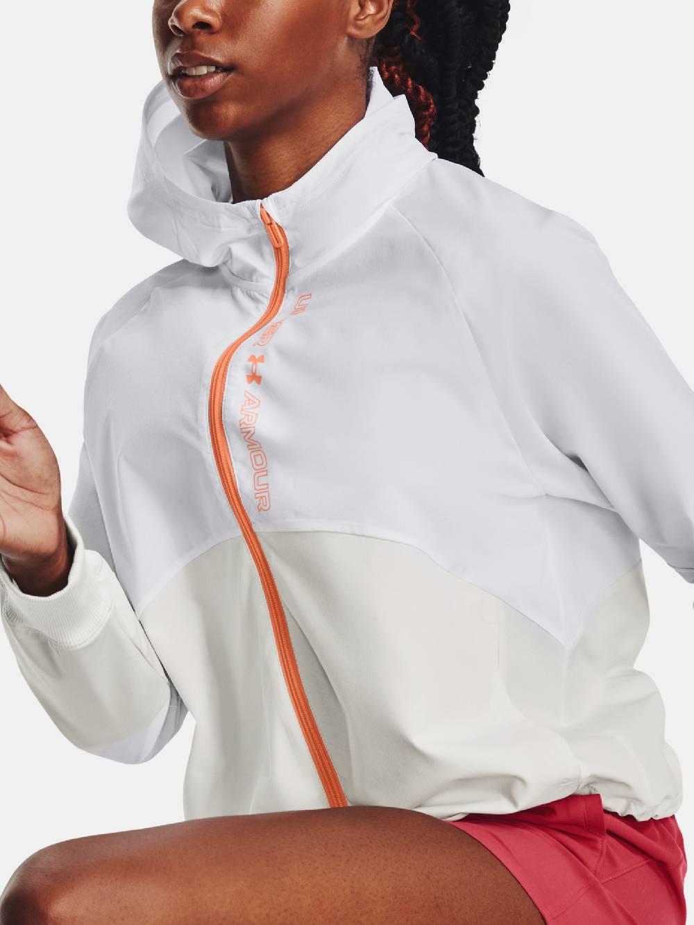Under Armour Woven FZ Jacket-WHT Jacket 2025