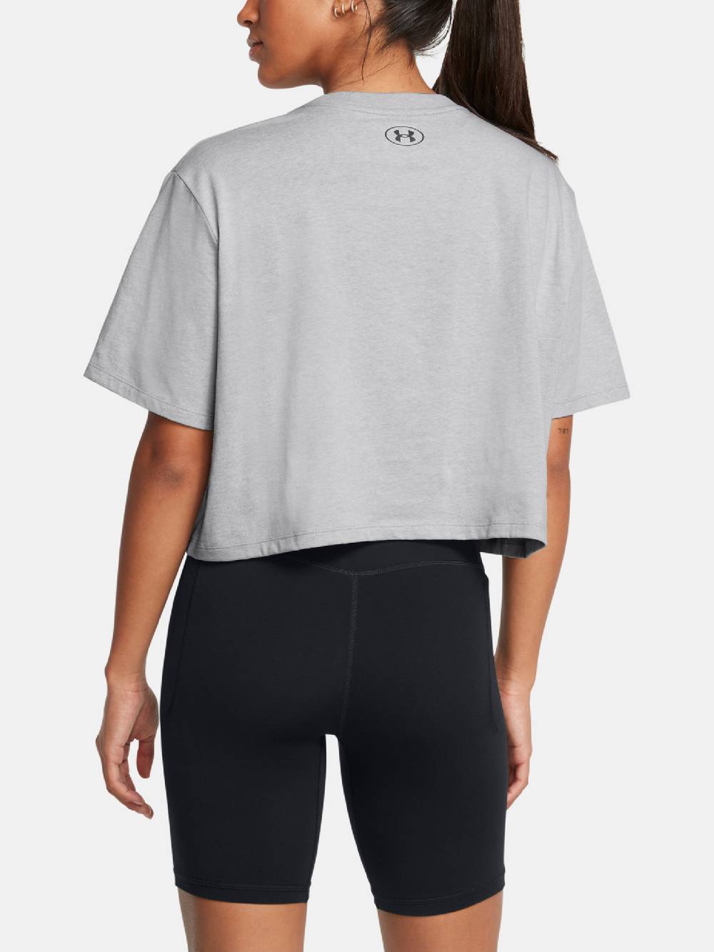 Under Armour UA Boxy Crop Branded SS T-Shirt Im Verkauf