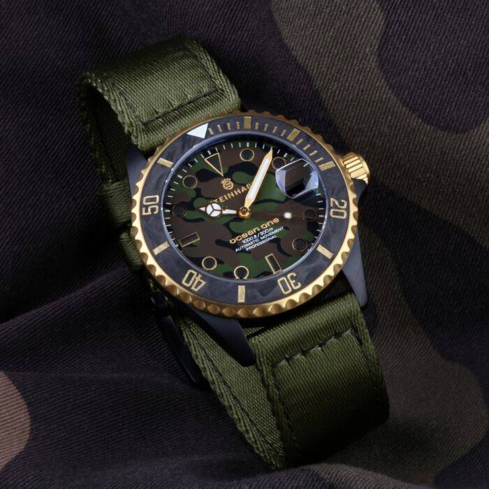 Steinhart Ocean 39 black MILITARY Camouflage Taucheruhr Kauf eins, bekomm eins gratis