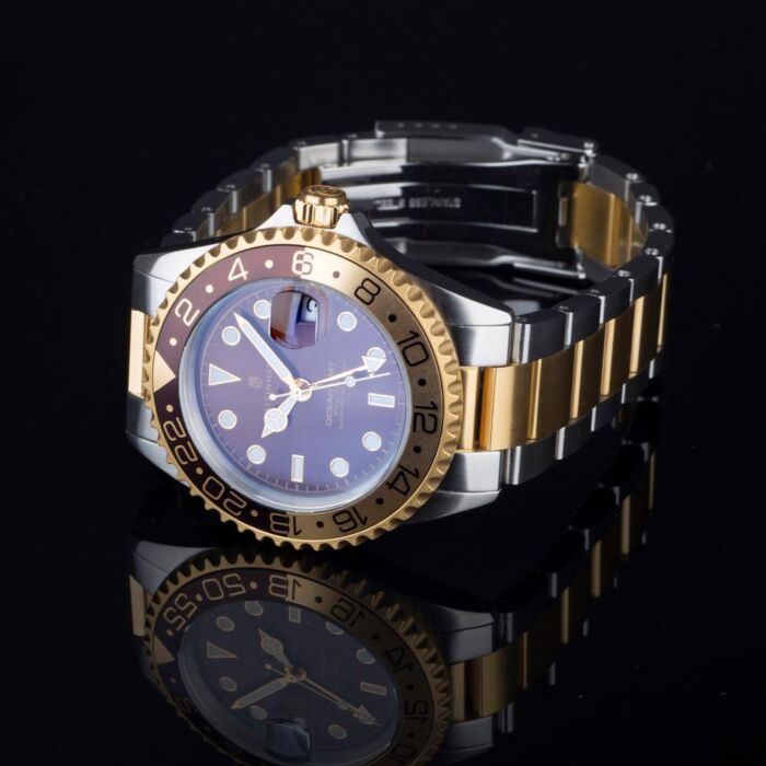 Steinhart Ocean One GMT two- tone CHOCOLATE Taucheruhr Discount Store für neue Produkte