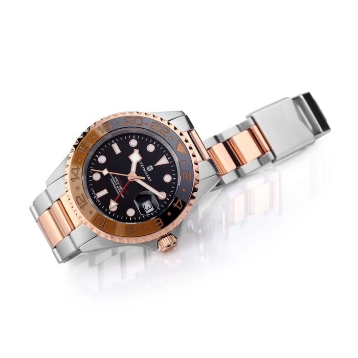 Steinhart Ocean One GMT two-tone BLACK/KHAKI Taucheruhr Nur noch ein Tag übrig