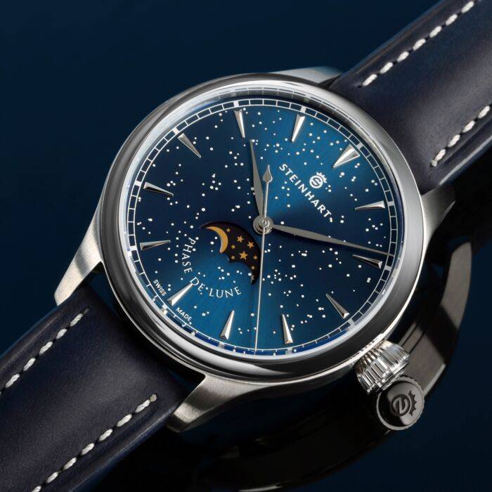 Steinhart Marine 42 Moon Phase Starry Night Im Verkauf
