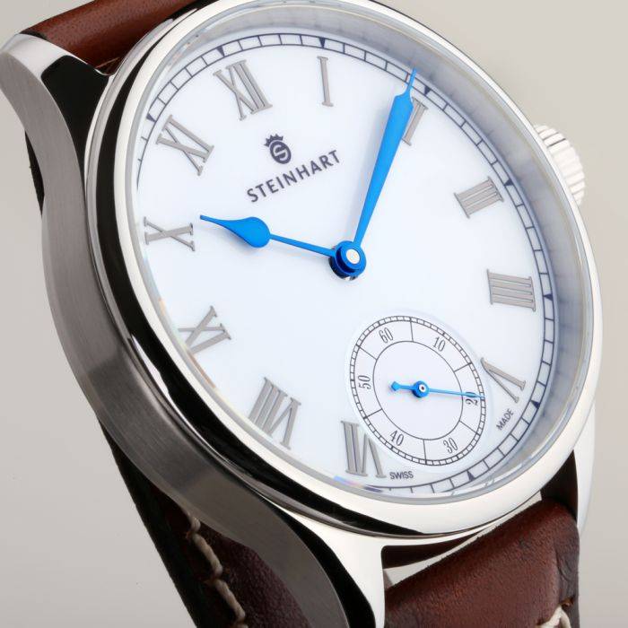 Steinhart MARINE CHRONOMETER 42 white roman zollfrei