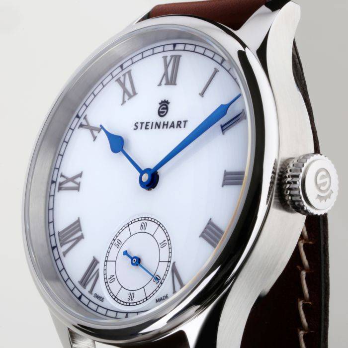 Steinhart MARINE CHRONOMETER 42 white roman zollfrei
