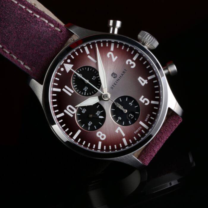 Steinhart Pilot Chronograph 42 red SUMMER EDITION Saisonschlussverkauf