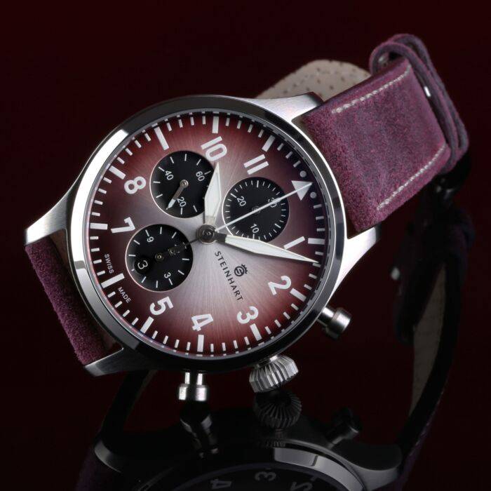 Steinhart Pilot Chronograph 42 red SUMMER EDITION Saisonschlussverkauf