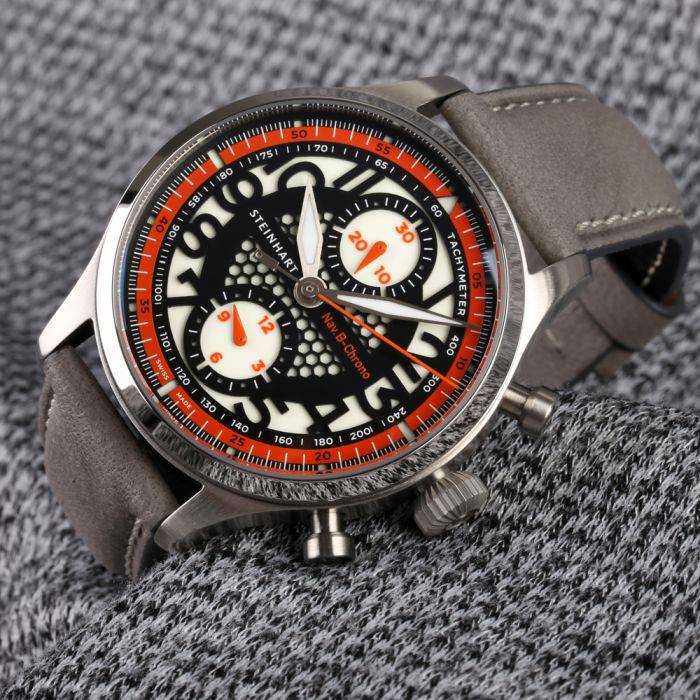 Steinhart NAV.B-CHRONO 42 SKELETON orange Muttertagsangebot