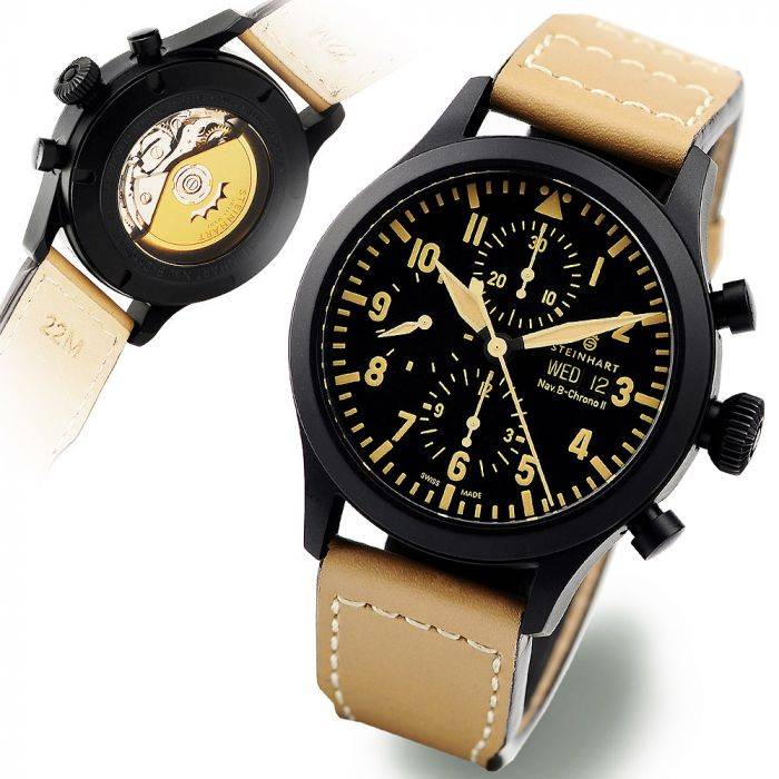 Steinhart Nav B Chrono II Black DLC Vatertagsangebot