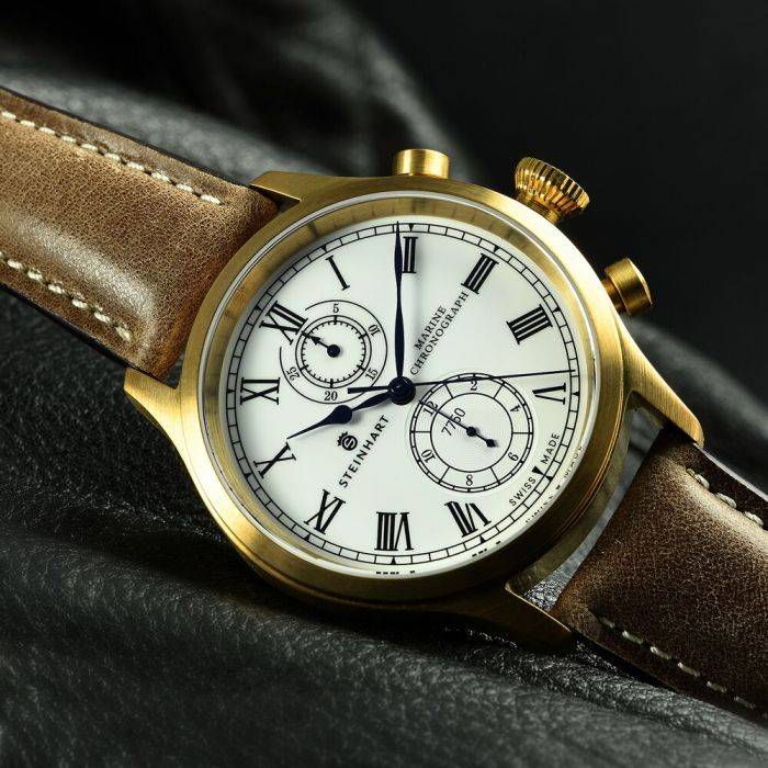 Steinhart Marine-Chronograph Bronze Premium Römisch Exklusive Angebote
