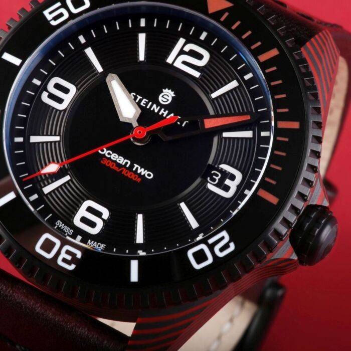 Steinhart Ocean 2 premium Carbon Red Taucheruhr Saisonschlussverkauf