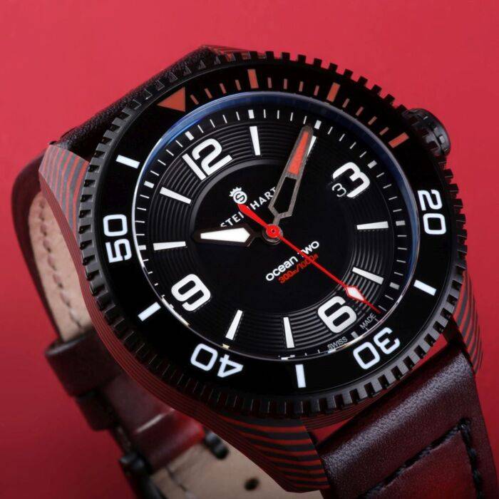 Steinhart Ocean 2 premium Carbon Red Taucheruhr Saisonschlussverkauf