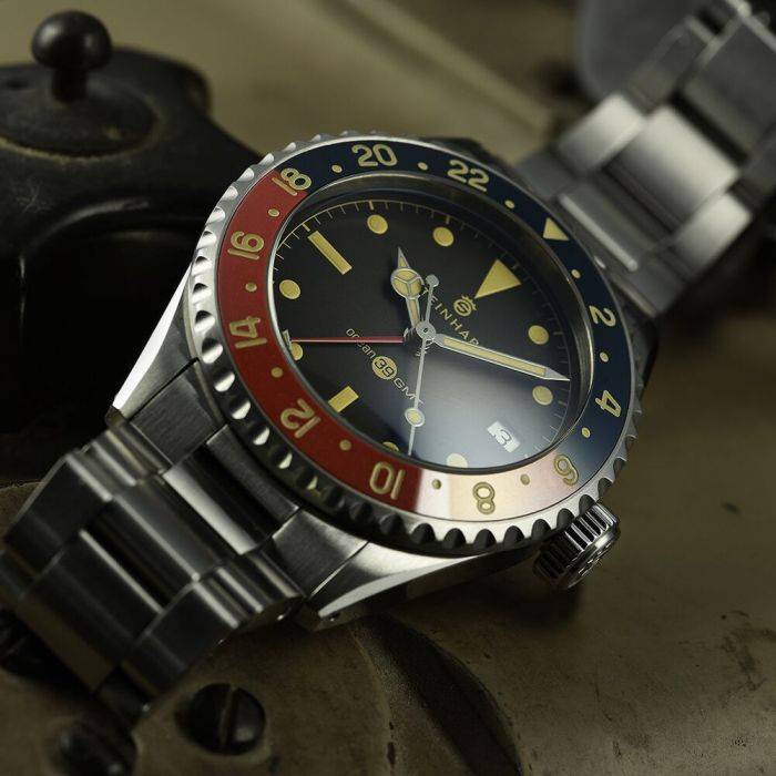 Steinhart Ocean 39 vintage GMT premium BLUE-RED Ceramic Cyber Monday