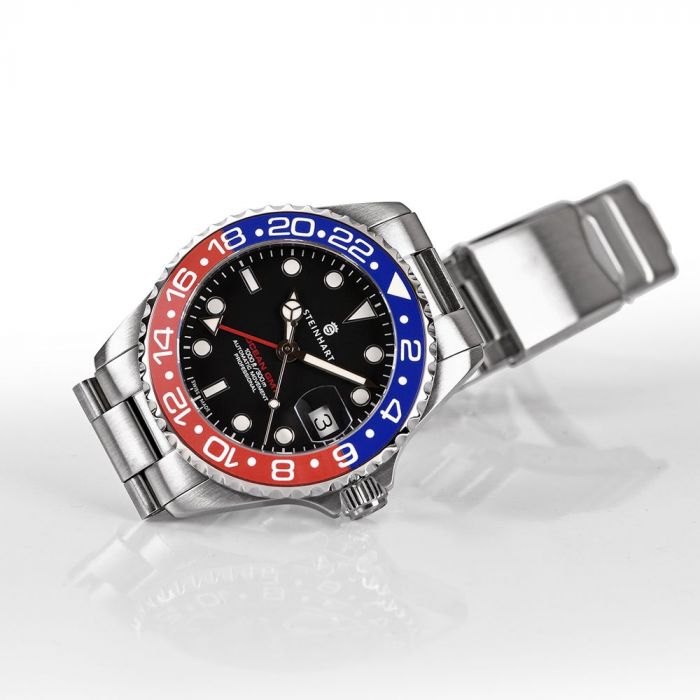 Steinhart Ocean 39 GMT BLUE-RED Ceramic Taucheruhr Valentinstagsangebot