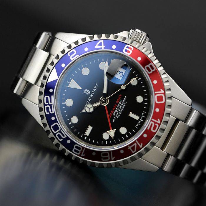 Steinhart Ocean One GMT BLUE-RED Taucheruhr Jubiläumsangebot