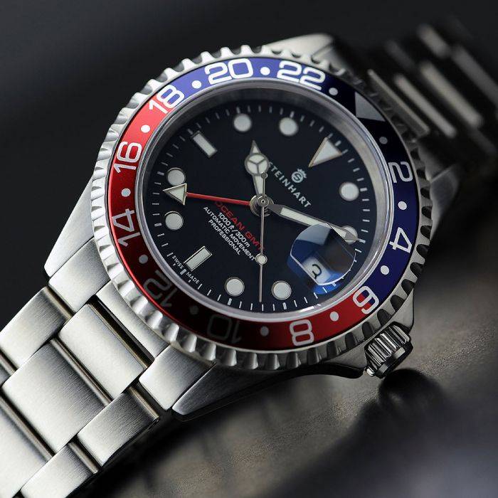 Steinhart Ocean One GMT BLUE-RED Taucheruhr Jubiläumsangebot