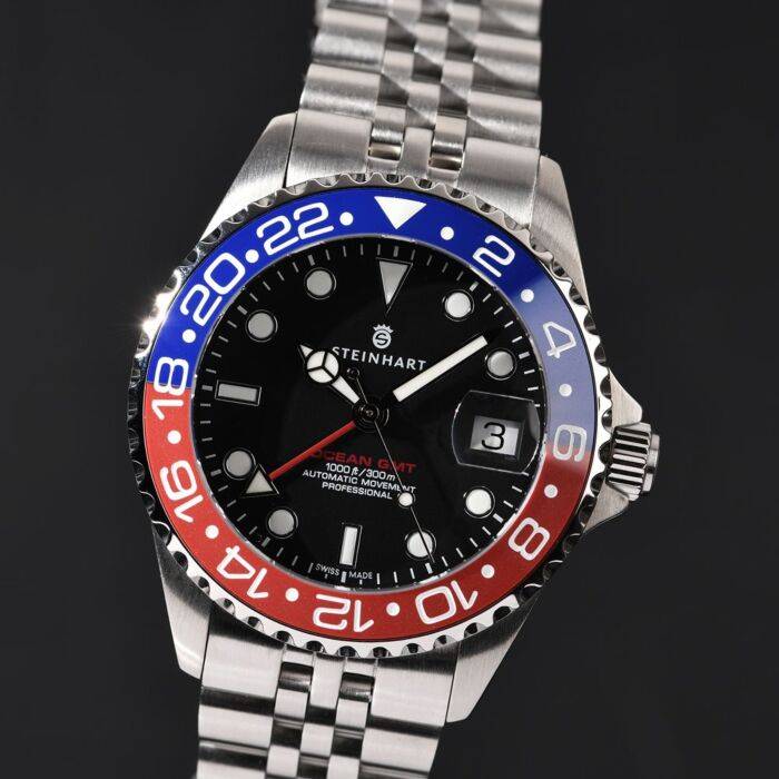 Steinhart Ocean 39 GMT.2 BLUE-RED Ceramic Taucheruhr Heißer Verkauf