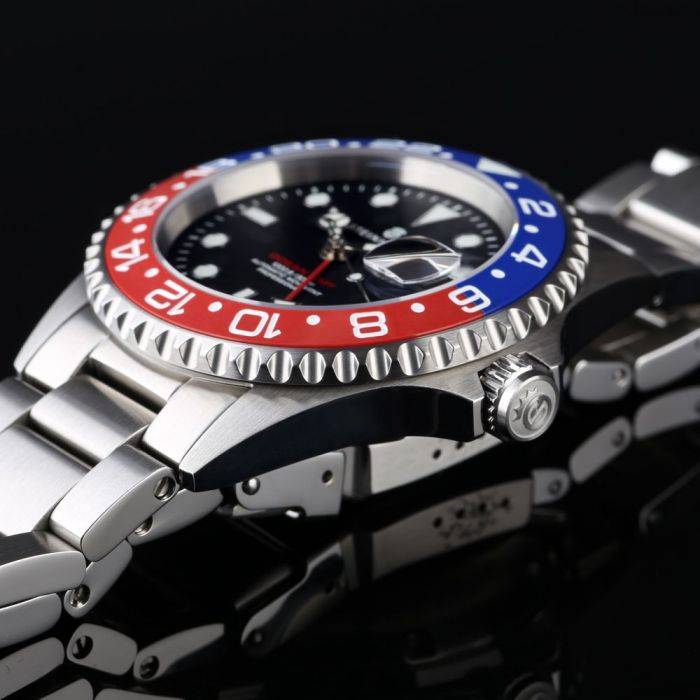 Steinhart Ocean One GMT BLUE-RED Ceramic Taucheruhr Neueste Mode