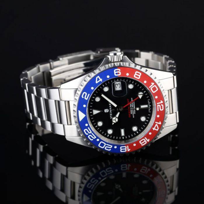 Steinhart Ocean One GMT BLUE-RED Ceramic Taucheruhr Neueste Mode
