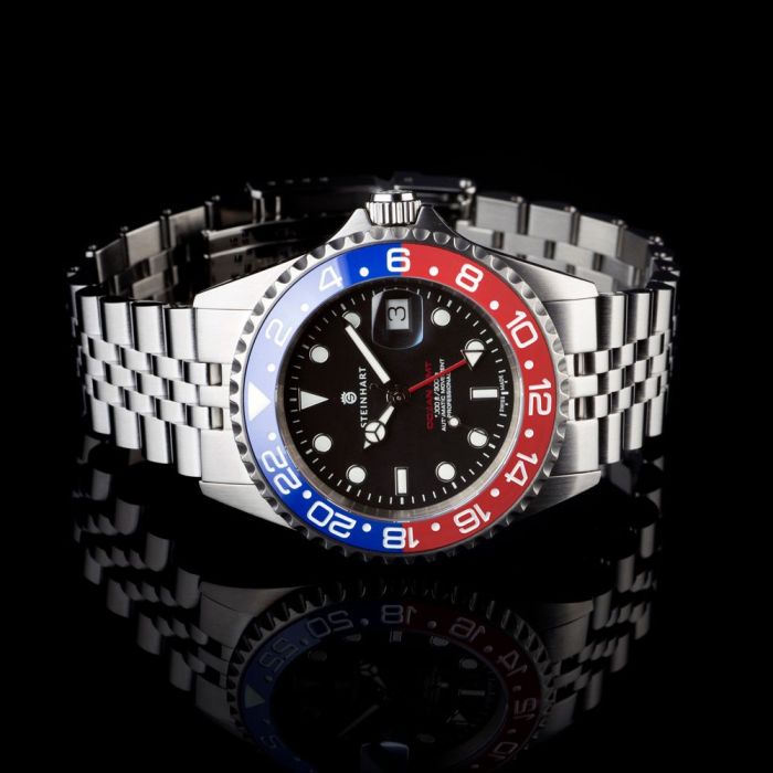 Steinhart Ocean One GMT BLUE-RED. 2 Ceramic Taucheruhr Zeitlich begrenztes Angebot
