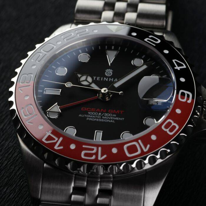 Steinhart Ocean 39 GMT.2 BLACK-RED Ceramic Taucheruhr Große Rabatte
