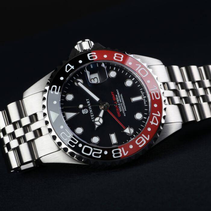 Steinhart Ocean 39 GMT.2 BLACK-RED Ceramic Taucheruhr Große Rabatte