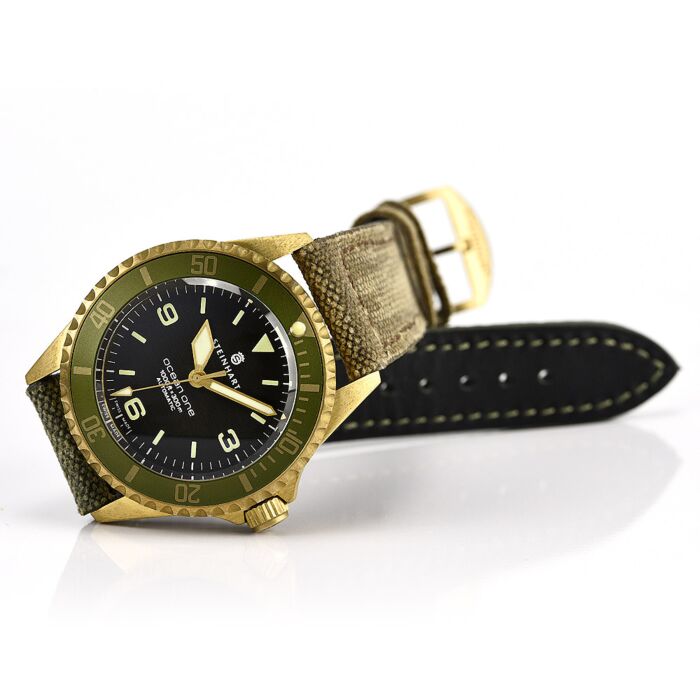 Steinhart Ocean One Bronze GREEN Taucheruhr Zeitbegrenzte Promotion