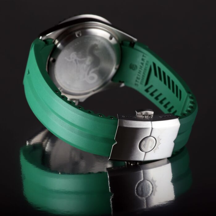 Steinhart Kautschukband grün 20x16 mm für Ocean 39 mit Schließe Stahl Letzte 3 Tage