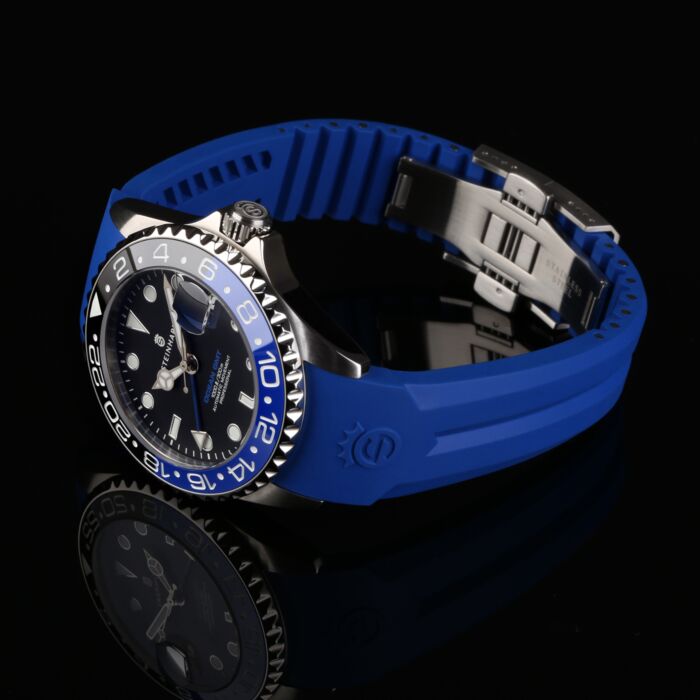 Steinhart Kautschukband blau 20x16 mm für Ocean 39 mit Schließe Stahl Preisnachlass